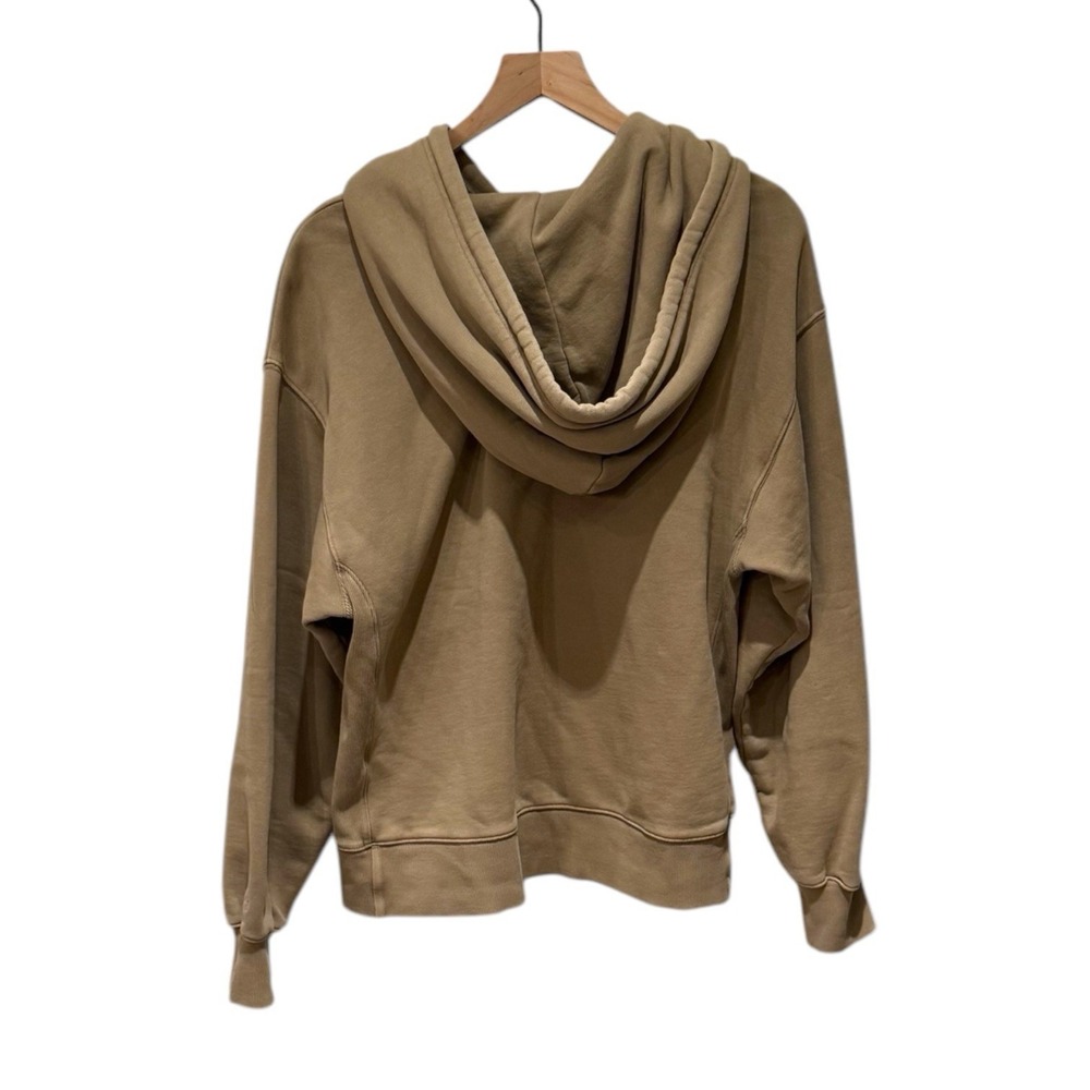 TNA Aritzia Women Hoodie Oversized Sweatshirt Small Taupe Brown Fleece Pullover - Picture 2 of 6